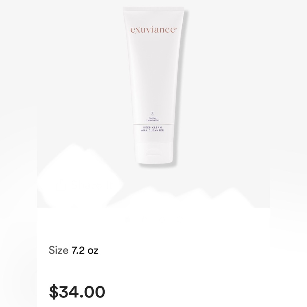 Exuviance deep clean AHA Cleanser travel 2 oz NWT